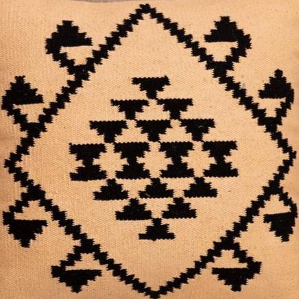 Cotton Cushion with Geometric Design