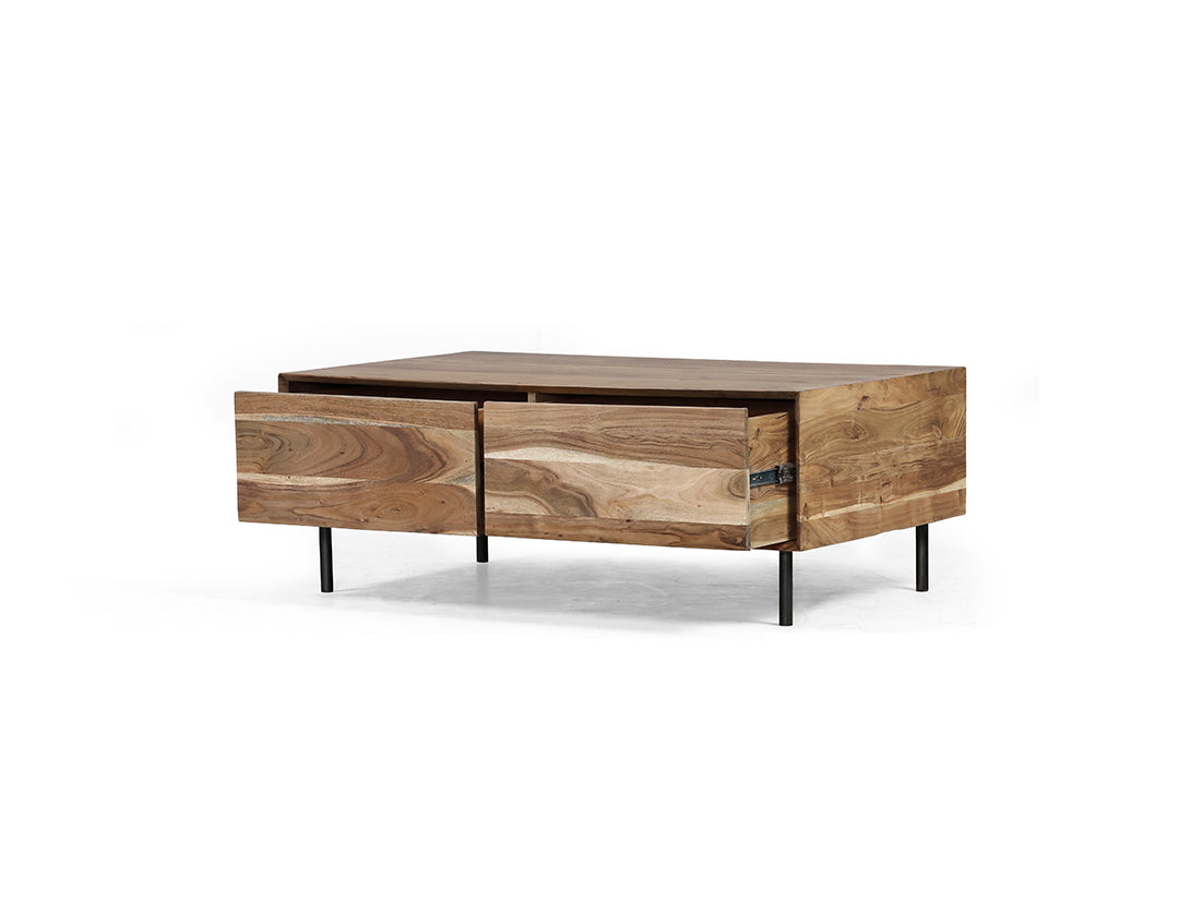 Minimalist TV table in modern style Acacia wood