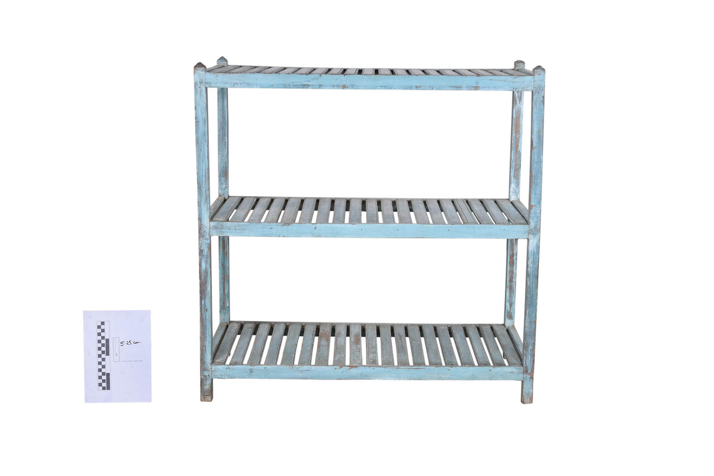 Vintage blue wood shelf 108x107cm no. 124