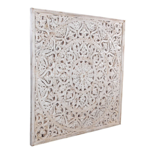 Tallado de madera blanco 150x150cm núm. 173