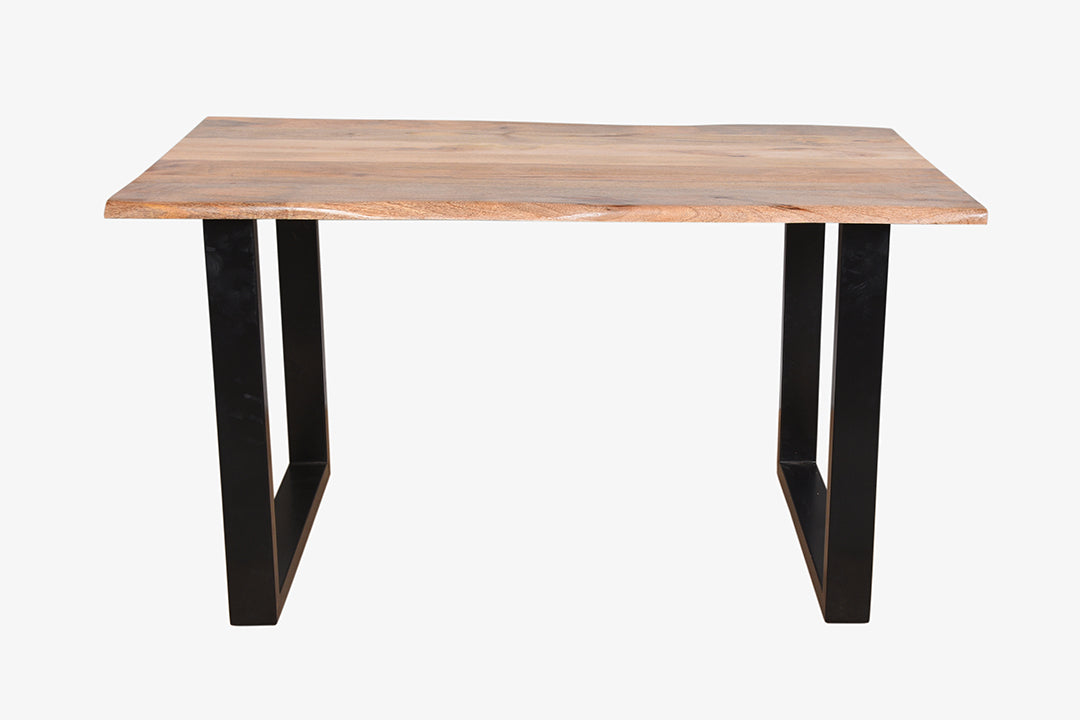 Scandinavian style natural wood dining table