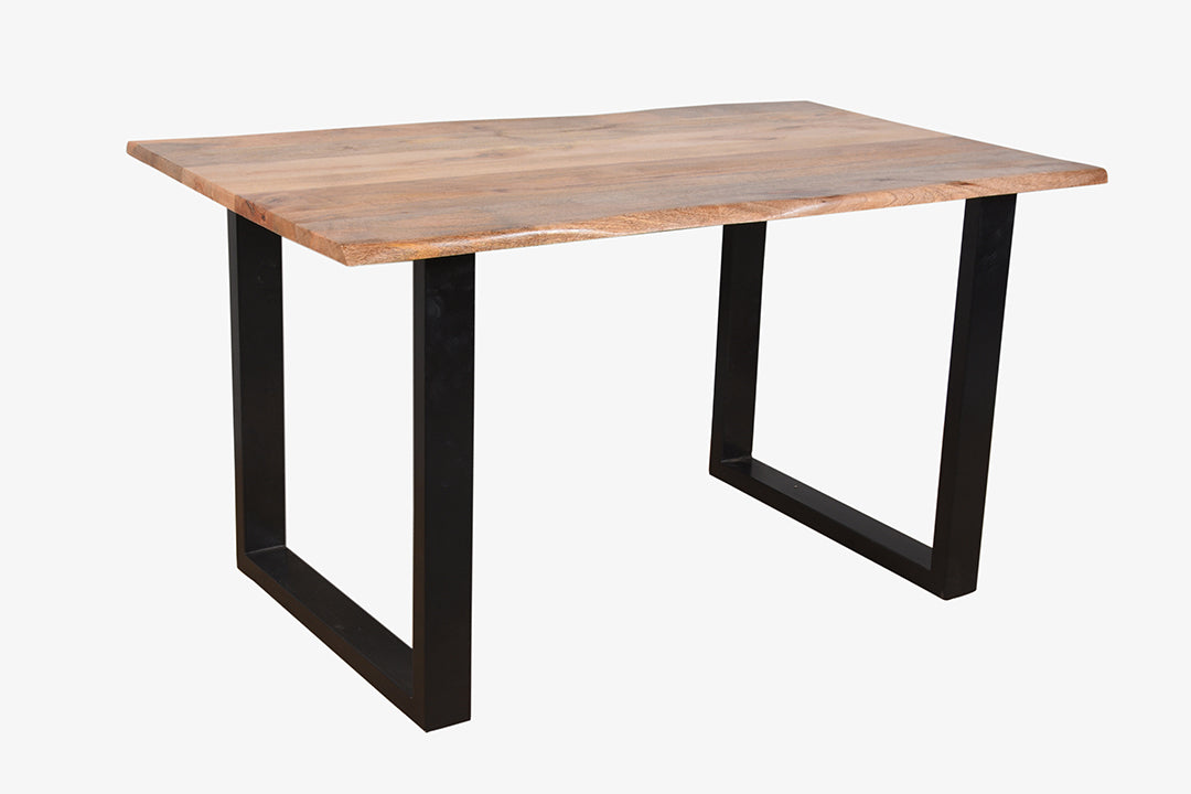 Scandinavian style natural wood dining table
