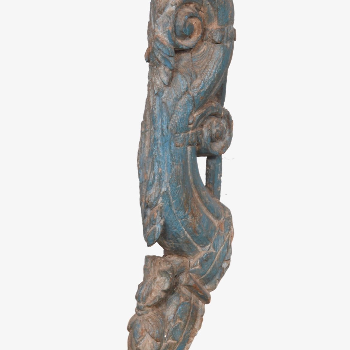 Figura decorativa de madera tallada estilo rústico