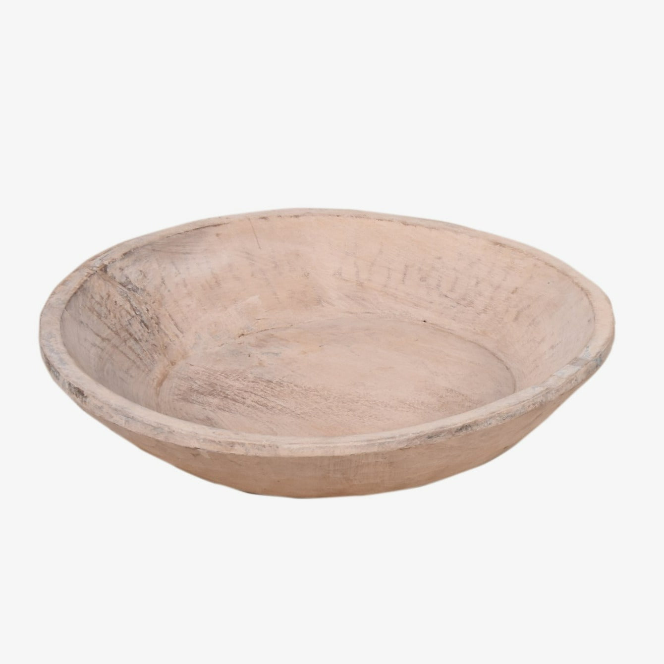 Cuenco de Madera Blanco esculpida