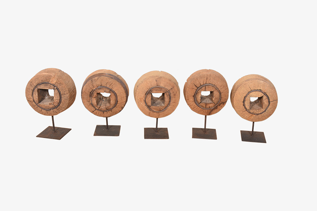 Antique Wooden Pulley Figure - Rustic Decor