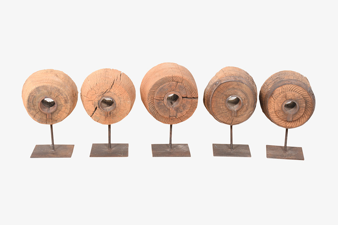 Antique Wooden Pulley Figure - Rustic Decor