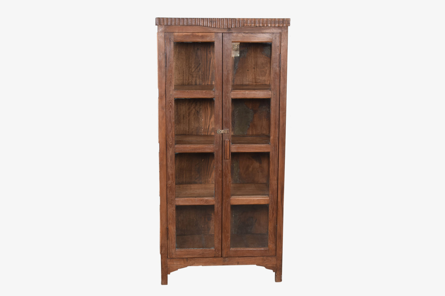 Vitrina de madera antigua natural vintage 138x68cm núm. 109