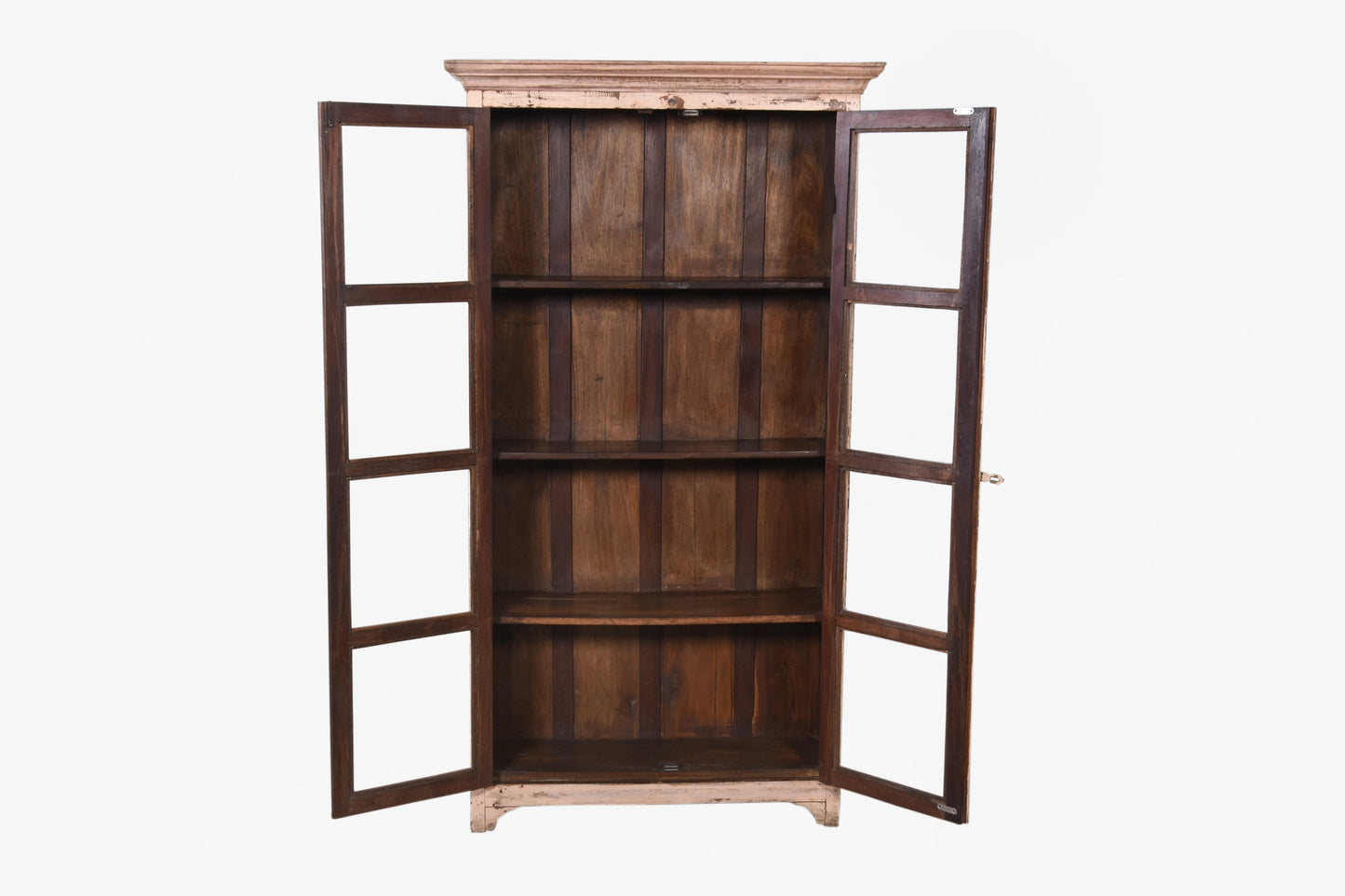 Vitrina de madera antigua beig vintage 172x95cm núm. 131