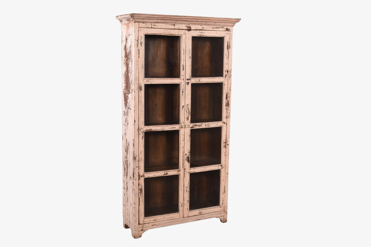 Vitrina de madera antigua beig vintage 172x95cm núm. 131