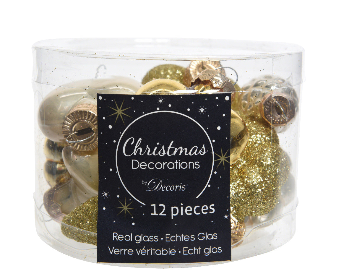 Decoración de vidrio-Minibolas de navidad núm. 015002