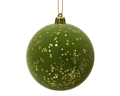 Decoración irrompible-Bolas Pino verde plástico Diámetro 8cm