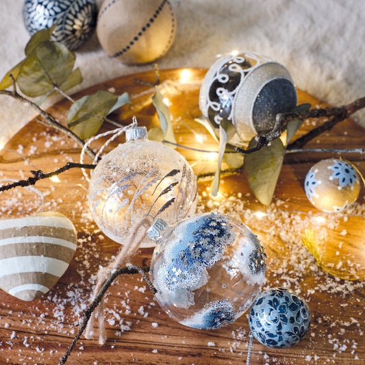 Transparent glass Christmas ball