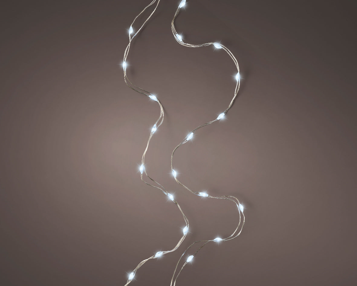 PVC string lights with 195cm cold white light