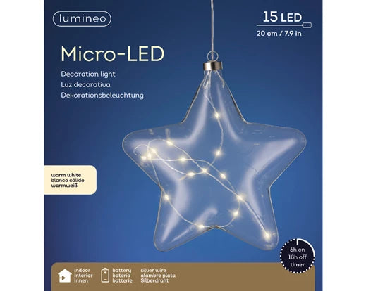 Estrella con luces micro LED