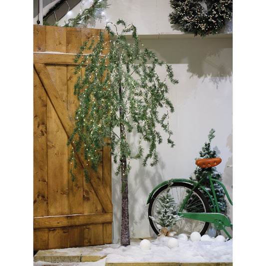 PVC tree with small warm white LED lights 180cm