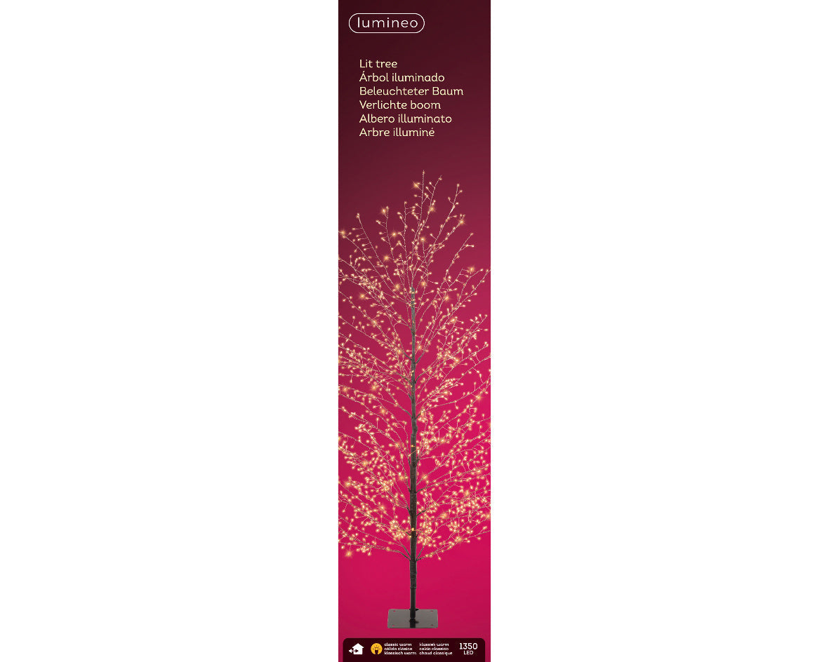 Objetos-Árbol de luces exterior 150cm dia30cm 1350microLED classic warm