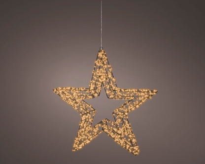 Adorno de Estrella microLED para interior y exterior de Navidad 7x59x59cm