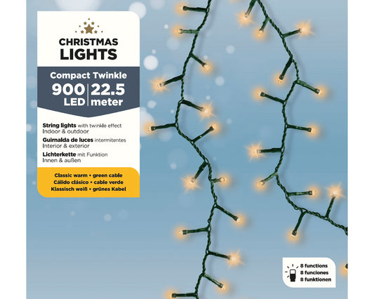 Guirnalda de luces Compact 22.5m-900L Amarillo Clásico