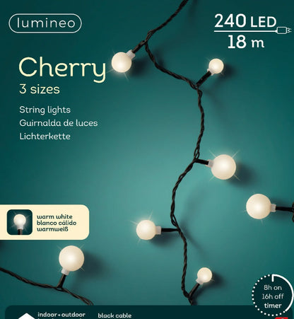 Luces deco 1800cm-240L Cherry Blanco Cálido