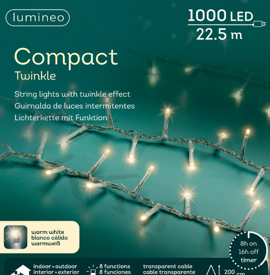 Guirnalda de luces Compact 2250cm-1000L Blanco Cálido