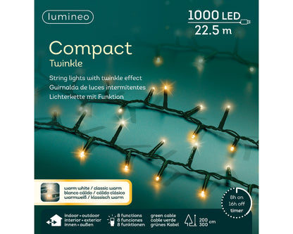 Compact String Lights 2250cm-1000L Warm White/Classic Yellow