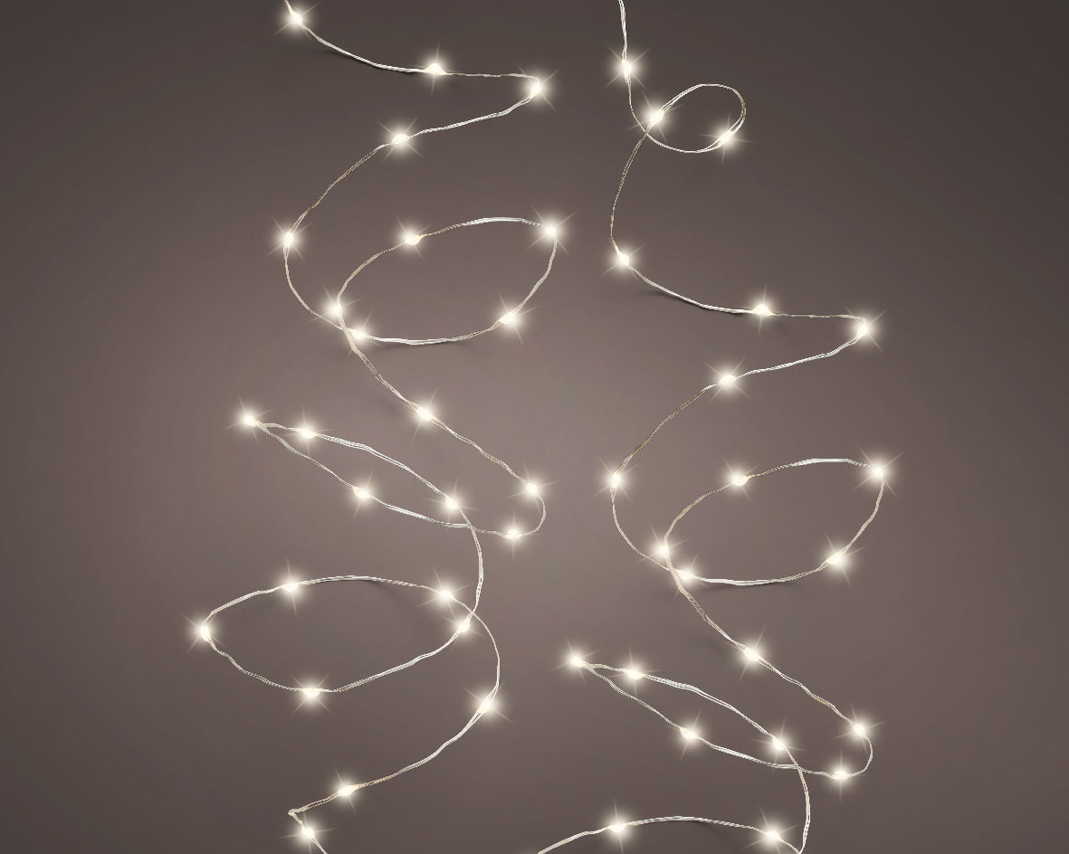 PVC garlands with warm white light 900cm