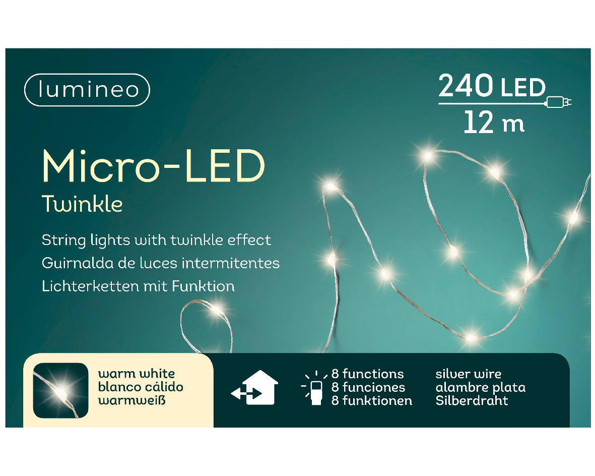 Luces del árbol-Luces microled Largo 1195cm-240LED WARM WHITE