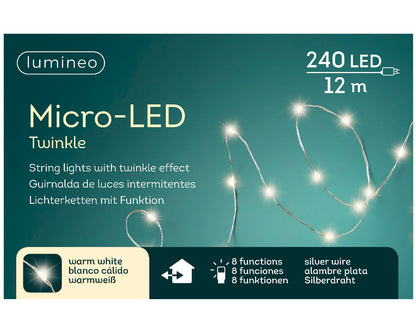 Luces del árbol-Luces microled Largo 1195cm-240LED WARM WHITE