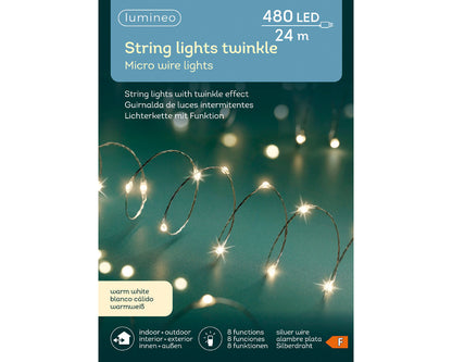 Luces del árbol-Luces microled Largo 2395cm-480LED WARM WHITE