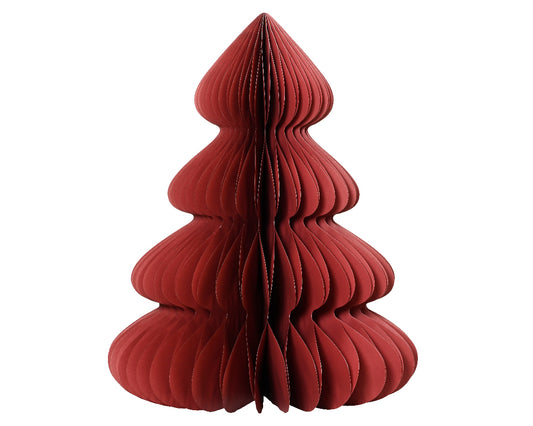 Árbol de papel pintado color rojo de 60cm