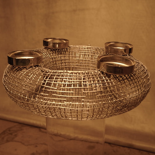 Candelabro de Metal Dorado