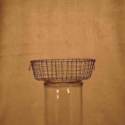 Cesta de Metal Estilo Industrial - Decoración y Almacenamiento