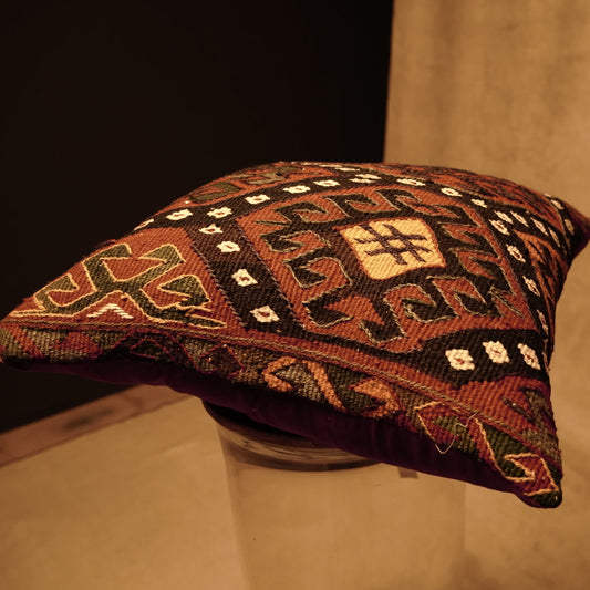 Azerbaijan Tribal Design Wool Kilim Cushion