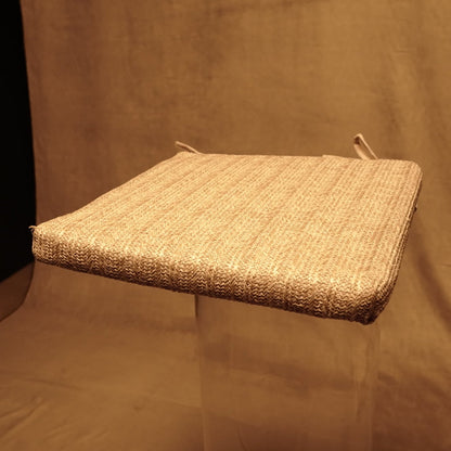 Square Seat Cushion without Fringe in Natural Polypropylene