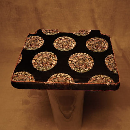Cojín de silla decorativo estilo oriental, 50x42x5.5 cm, diseño de dragón y fénix.