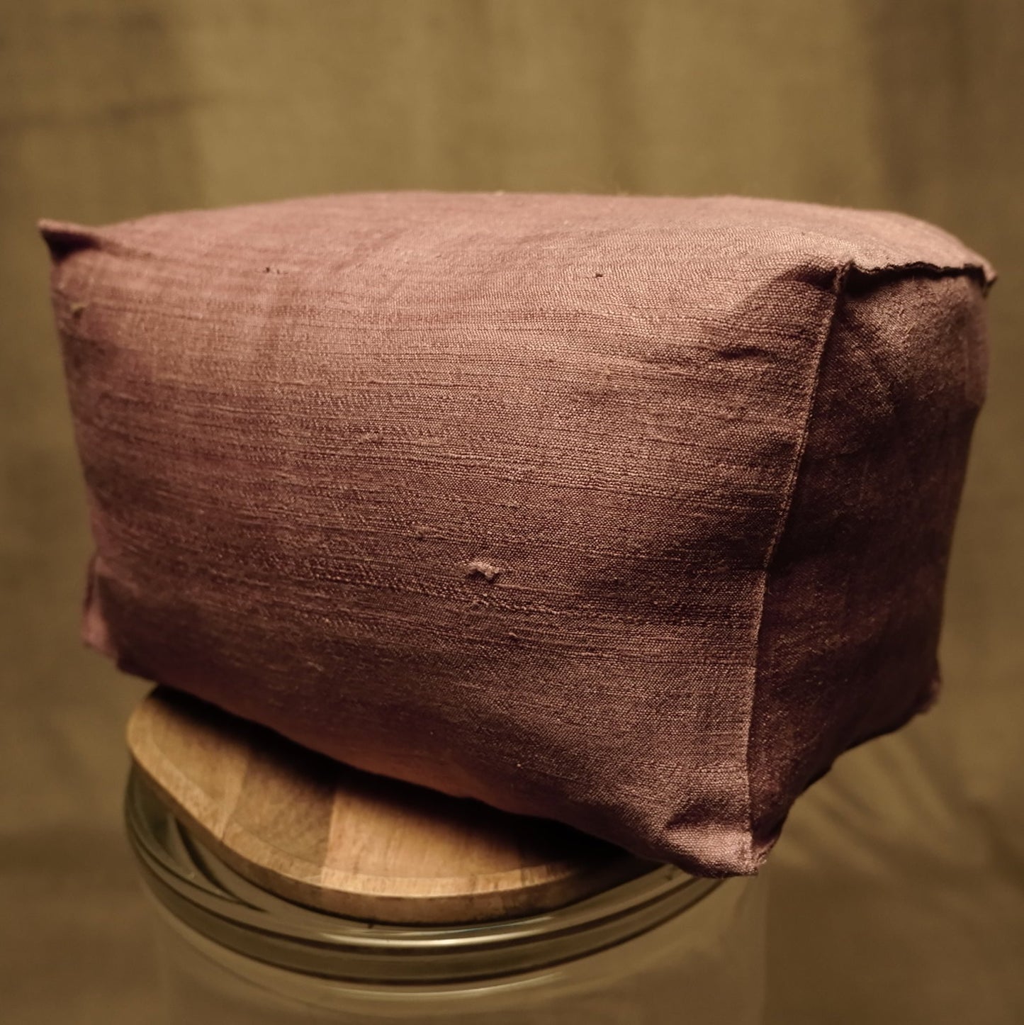 Rectangular cushion 30x20 cm in pink tones – Bohemian style in shiny silk