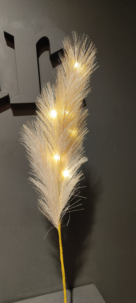 Artificial Pampas branch 70cm with MicroLED lights