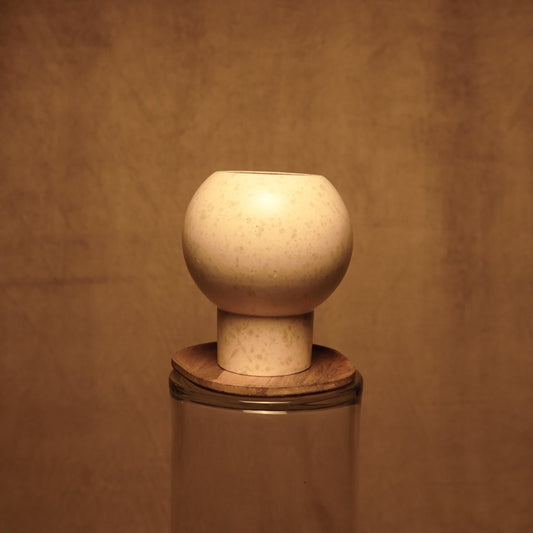 Modern style whitish terracotta vase