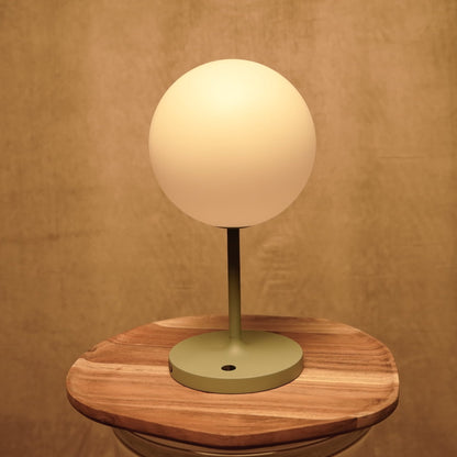 Rechargeable Battery Operated LED Luminous Ball Table Lamp - Japandi Style