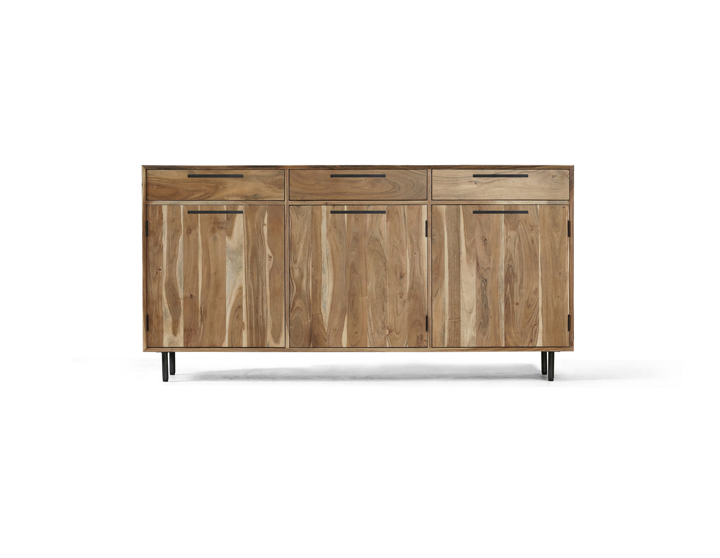 Contemporary style Acacia wood storage console