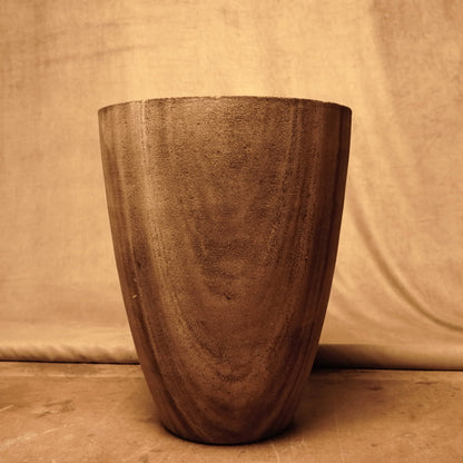 Macetón de Piedra Natural Ø48 cm, Estilo Rústico Artesanal