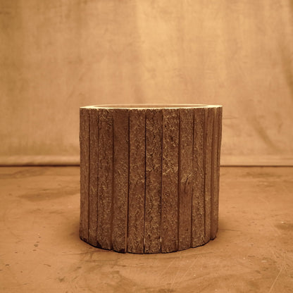 Macetero de Cortezas de Pino Blanco Decapado Estilo Rústico Artesana