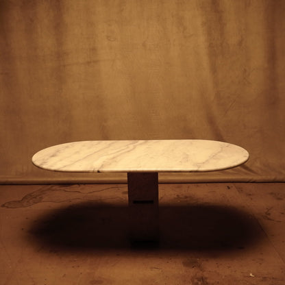 Tablero de Mesa de Mármol Ovalada