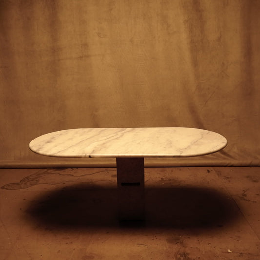 Tablero de Mesa de Mármol Ovalada