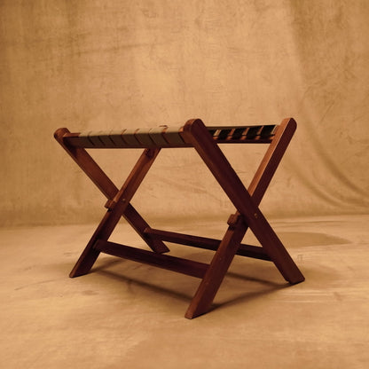 Portaequipajes Plegable de Madera con Correas 3