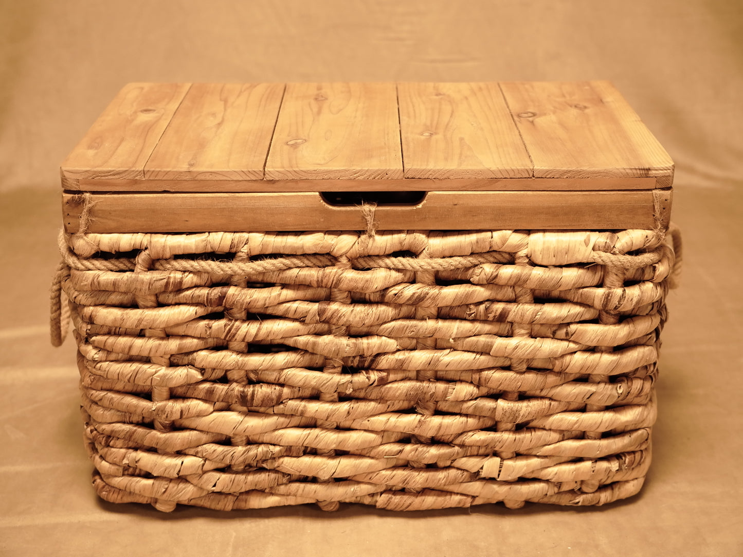 Acacia and Hyacinth Trunk Rustic Style Natural Basket