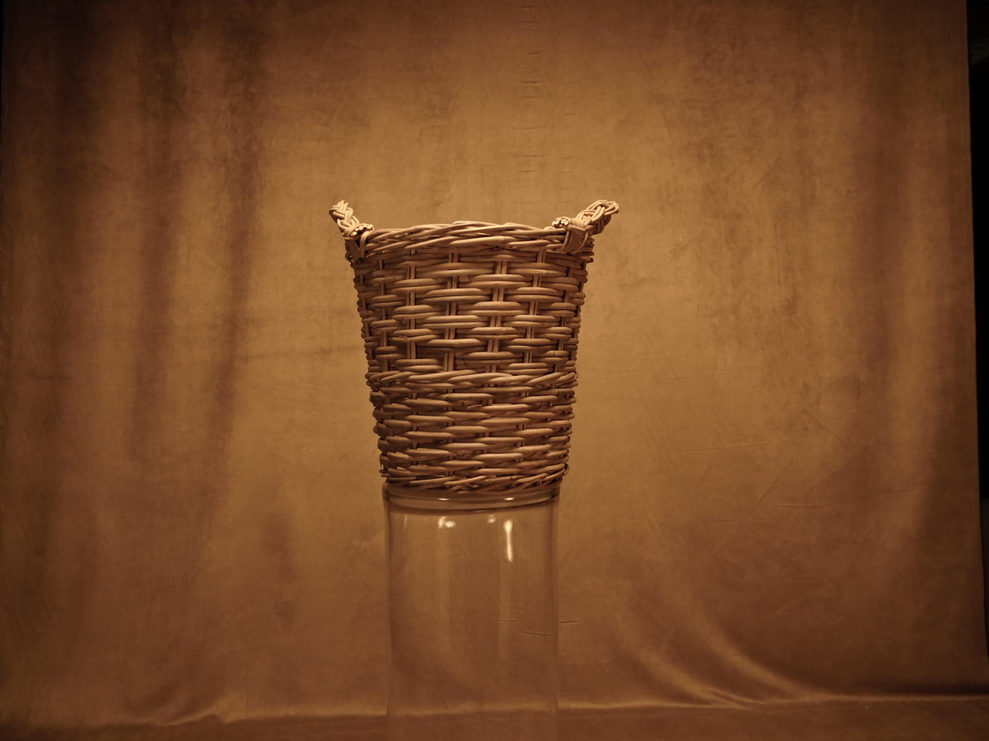 Traditional Canarian style wicker handmade basket