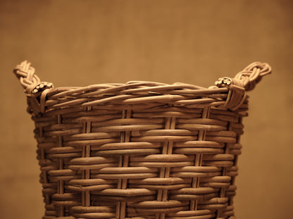 Traditional Canarian style wicker handmade basket