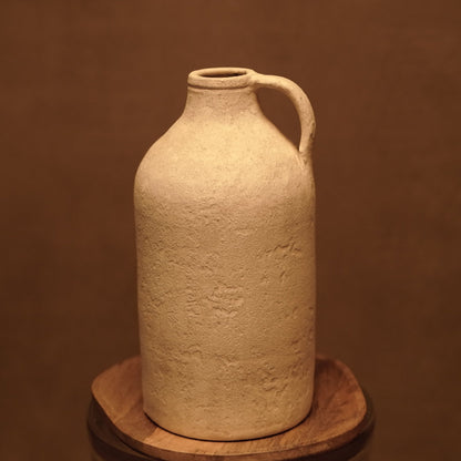 Ibizan style white terracotta jug