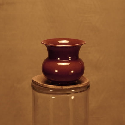 Retro style Thai celadon red vase